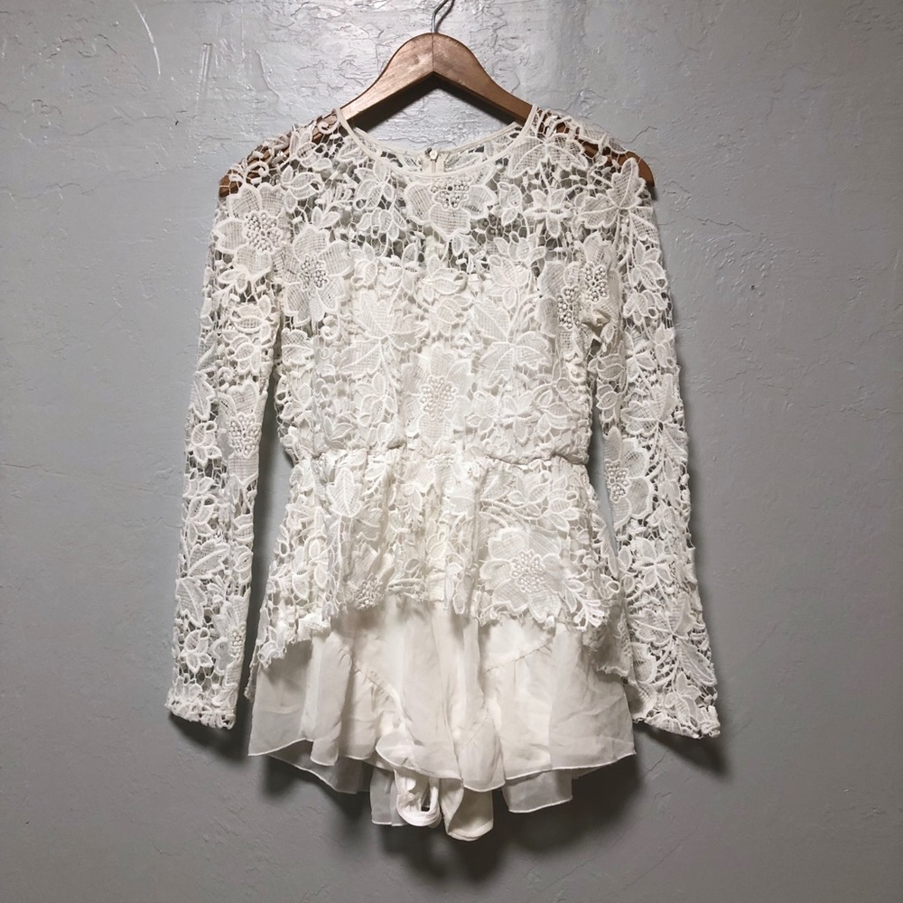White lace romper